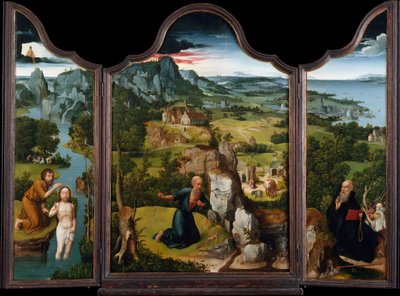 Die Buße des Heiligen Hieronymus (Triptychon) von Joachim Patinir